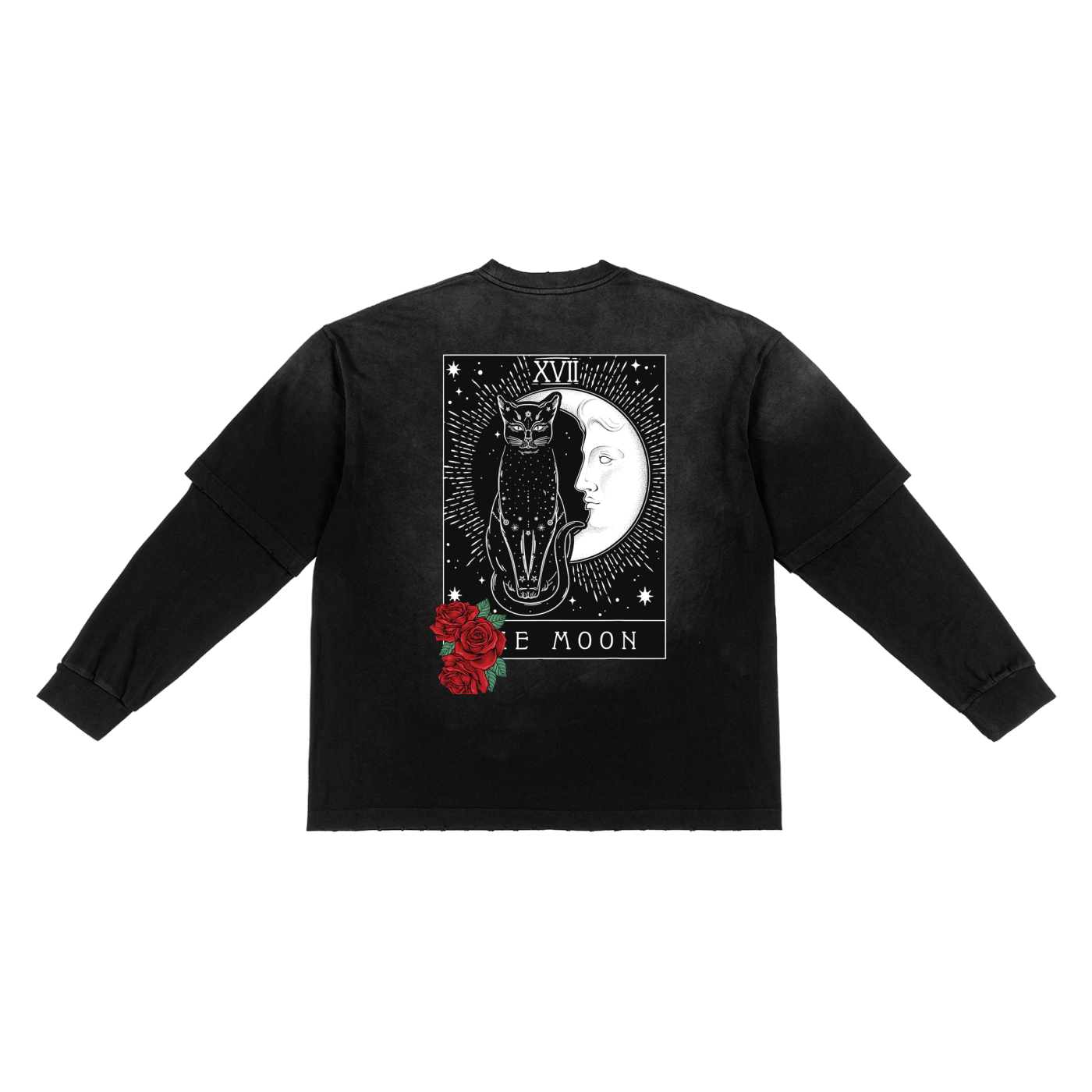 Sunfade Hand-Frayed Faux Two-Piece T-Shirt
