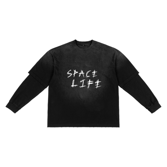 Sunfade Hand-Frayed Faux Two-Piece T-Shirt