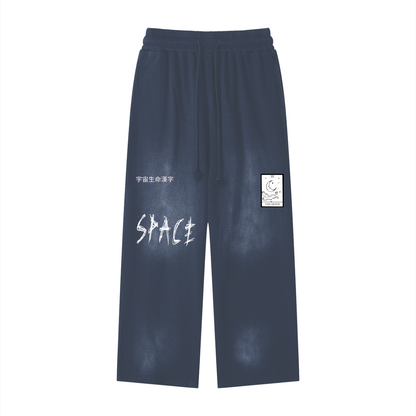 Effortless Athleisure Pure Cotton Handcrafted Monkey Wash Loose fit Sweatpants
